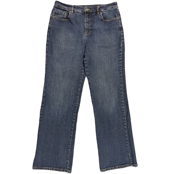 Talbots (Old Tag) Mini Bootcut Jeans Women Size 10 Inseam 30" High-Rise Stretch‎ - Picture 1 of 12